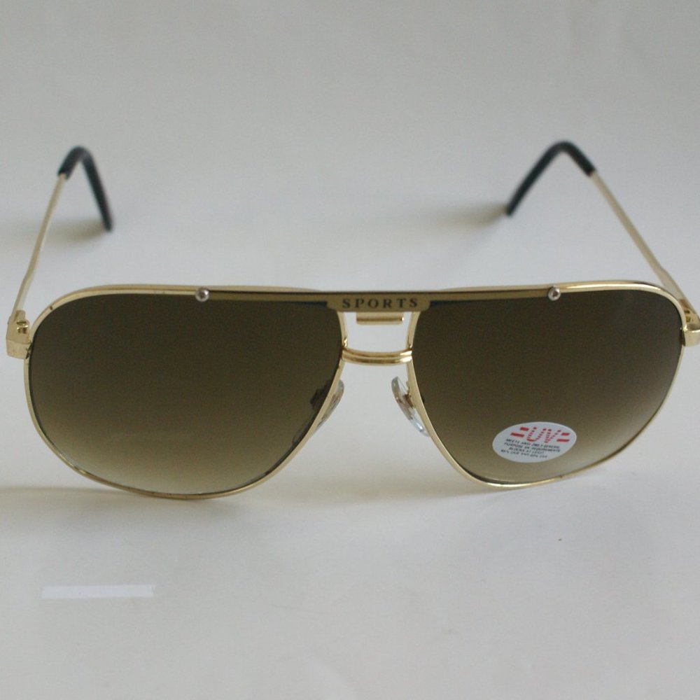 NWT TruVintage Classic"Sports"logo Navigator style gradient smoke lens Sunglass